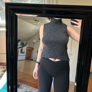 Sparkly turtleneck tank